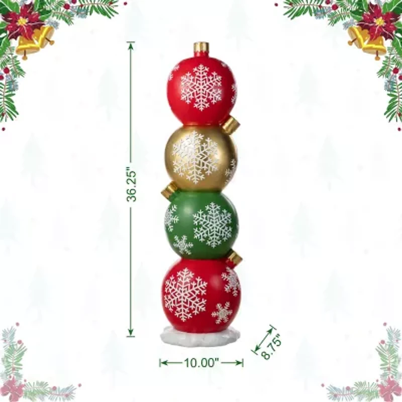 Glitzhome 36.25 Porch Drc Christmas Tabletop Decor
