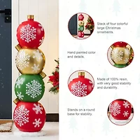 Glitzhome 36.25 Porch Drc Christmas Tabletop Decor