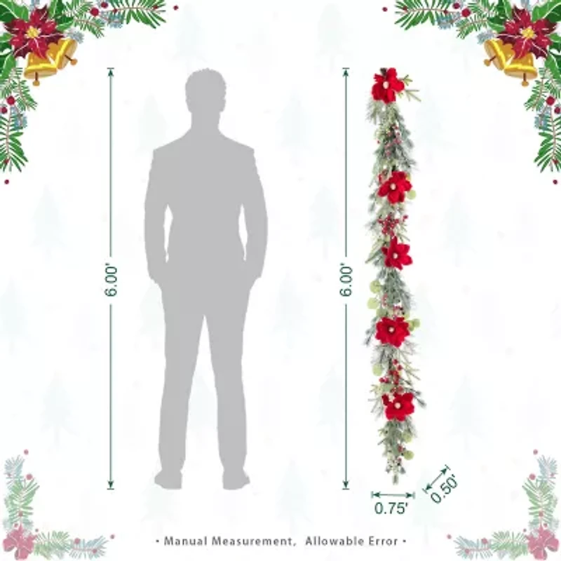 Glitzhome 6ft Floral Floral Arrangement