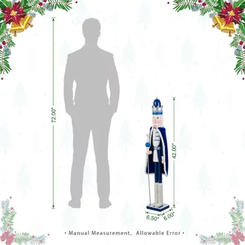 Glitzhome 26 Nutcracker Wood Christmas Nutcracker