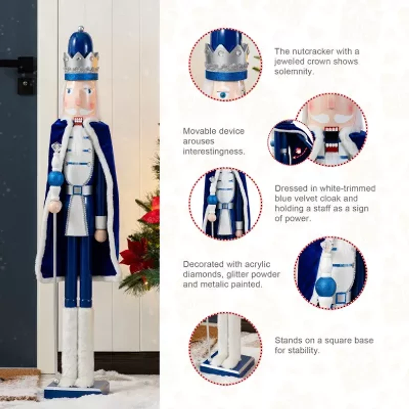 Glitzhome 26 Nutcracker Wood Christmas Nutcracker