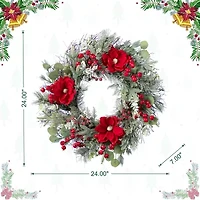Glitzhome 24 Floral Floral Arrangement