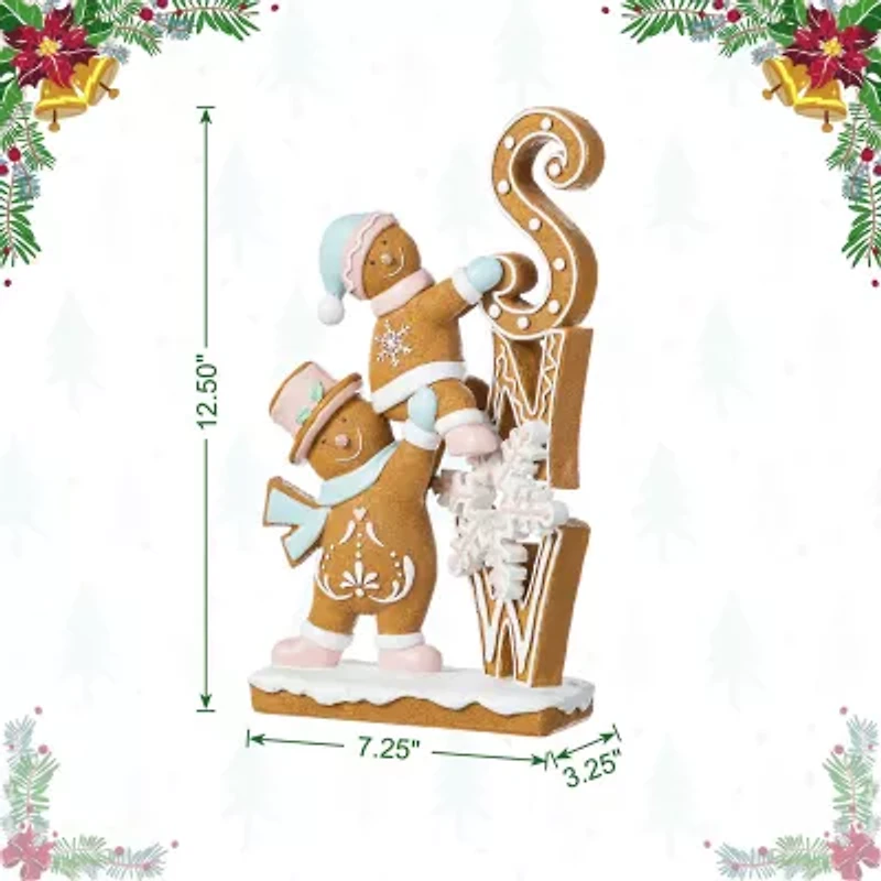 Glitzhome 12.5 Table Drc Christmas Tabletop Decor