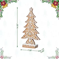 Glitzhome 14.5 Table Drc Christmas Tabletop Decor