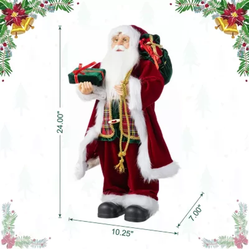 Glitzhome 24 Figurine Christmas Figurine