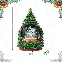 Glitzhome 100mm Waterglobes Christmas Tabletop Decor