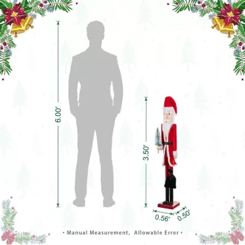 Glitzhome 42 Nutcracker Wood Christmas Nutcracker