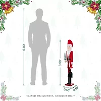 Glitzhome 42 Nutcracker Wood Christmas Nutcracker