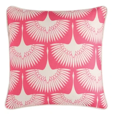 Flying Cranes Square Throw Pillow