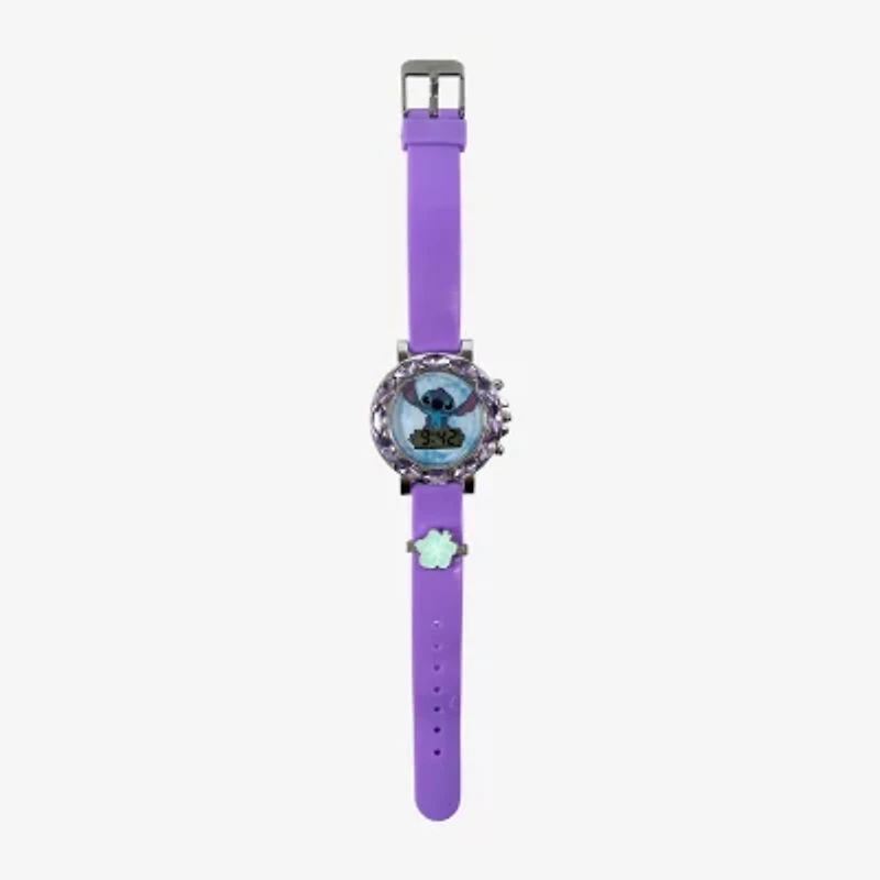 Disney Collection Lilo & Stitch Girls Purple Strap Watch Las4153jc