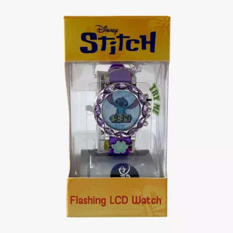 Disney Collection Lilo & Stitch Girls Purple Strap Watch Las4153jc