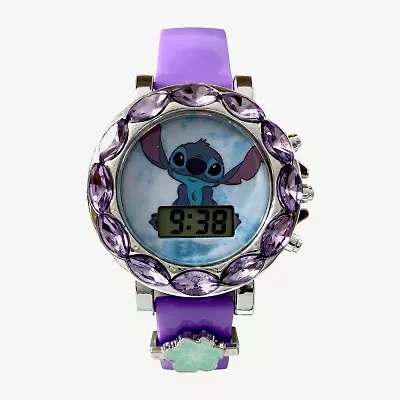 Disney Collection Lilo & Stitch Girls Purple Strap Watch Las4153jc