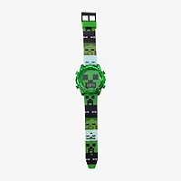 Minecraft Girls Green Strap Watch Min4299jc
