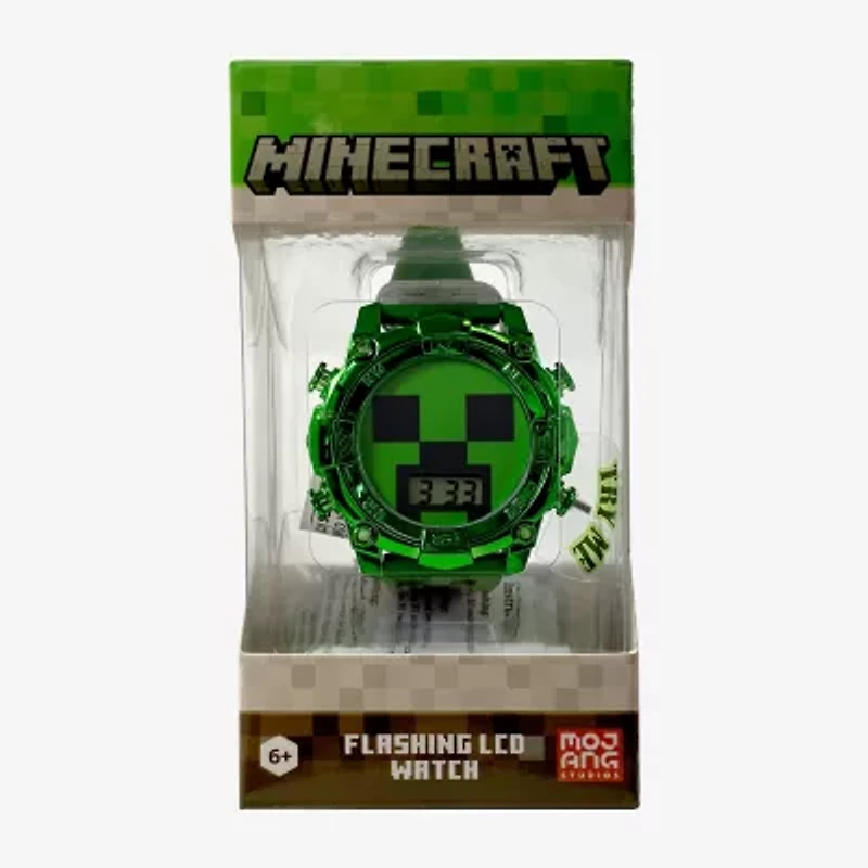 Minecraft Girls Green Strap Watch Min4299jc