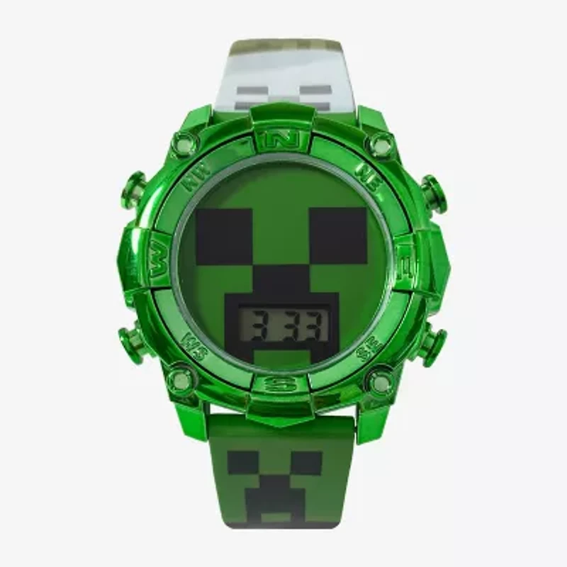 Minecraft Girls Green Strap Watch Min4299jc
