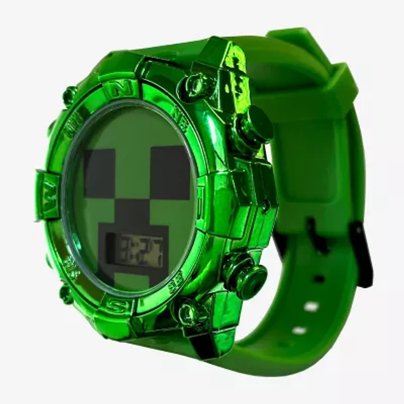 Minecraft Girls Green Strap Watch Min4299jc