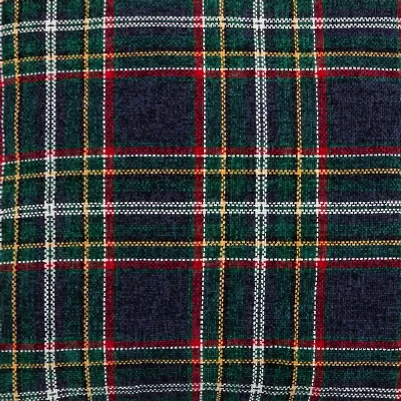 North Pole Trading Co. Chenille Plaid 22x22 Throw Pillow