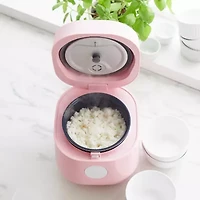 GreenLife Healthy Ceramic Nonstick 4-Cup Rice Cooker, PFAS-Free, Dishwasher Safe Parts