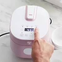 GreenLife Healthy Ceramic Nonstick 4-Cup Rice Cooker, PFAS-Free, Dishwasher Safe Parts