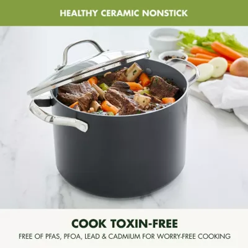 GreenPan Valencia Pro Ceramic Non-Stick 8-qt. Stockpot with Lid