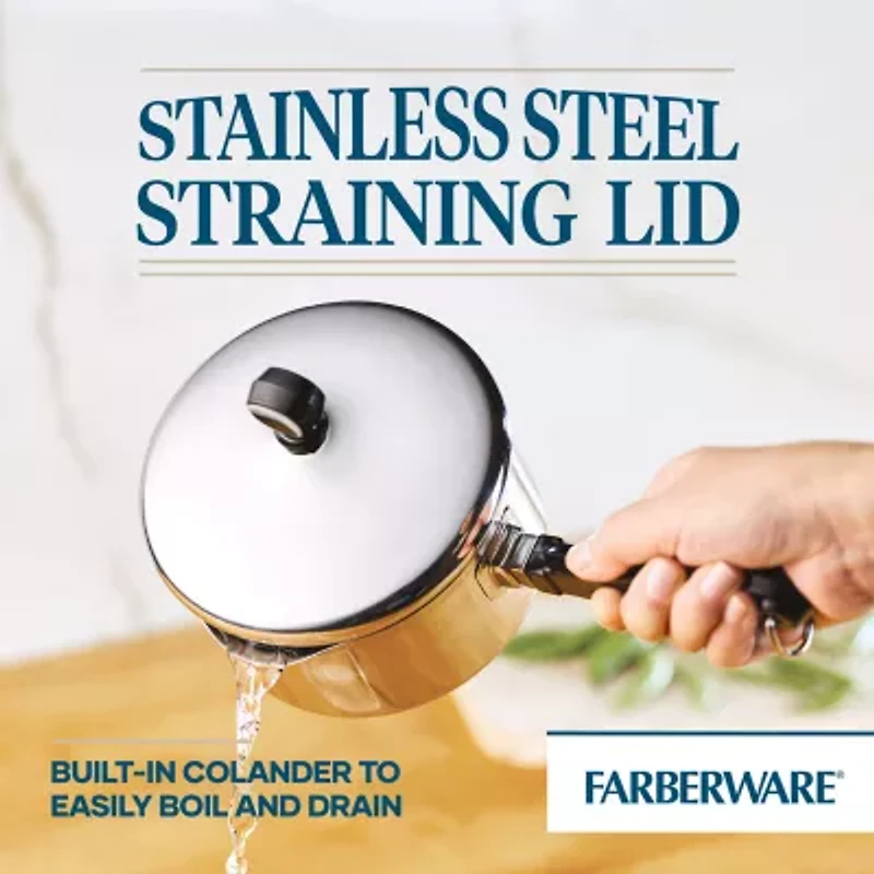 Farberware Classic Series 1-qt. Straining Saucepan with Lid