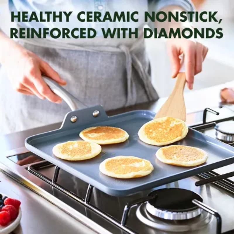 GreenPan Lima Hard Anodized Ceramic Non-Stick 11" Square Griddle