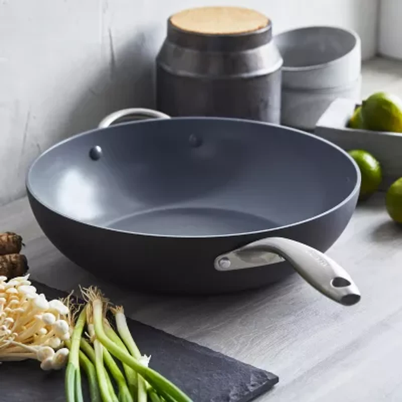 GreenPan Lima Hard Anodized Ceramic Non-Stick 12.5" Open Wok