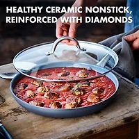 GreenPan Lima Hard Anodized Ceramic Non-Stick 12" Covered Frypan