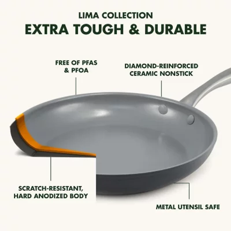 GreenPan Lima Hard Anodized Ceramic Non-Stick 12" Covered Frypan
