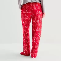 Sleep Chic With Sock Womens Fleece Pajama Pants