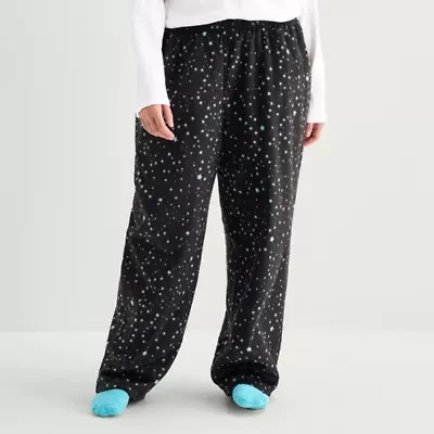Sleep Chic Womens Fleece Pajama Pants With Sock