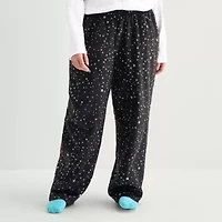 Sleep Chic Womens Fleece Pajama Pants With Sock