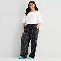 Sleep Chic Womens Fleece Pajama Pants With Sock