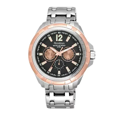 Armitron® All-Sport® Mens Stainless Steel Watch 20/5095BKRG