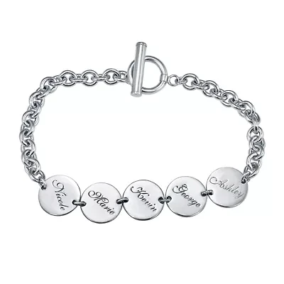 Personalized Disk Family Bracelet