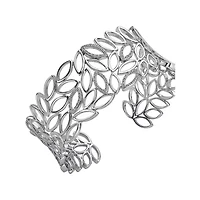 Womens 1/5 CT. White Diamond Sterling Silver Cuff Bracelet