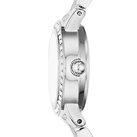 Relic By Fossil Tenley Womens Crystal Accent Silver Tone Bracelet Watch Zr34571