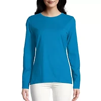 Hanes Womens Crew Neck Long Sleeve Active T-Shirt