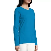 Hanes Womens Crew Neck Long Sleeve Active T-Shirt