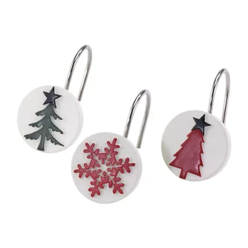 Avanti Tis The Season Shower Curtain Hooks