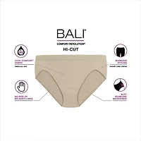 Bali Comfort Revolution Womens Average + Full Figure Seamless High Cut Panty 303j