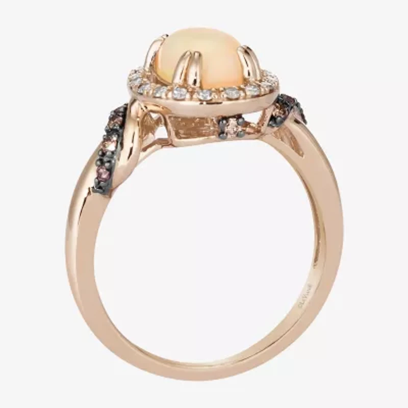 Le Vian® Grand Sample Sale™ Ring featuring /8 CT. Neopolitan Opal™ 1/ CT. Chocolate Diamonds® 1/8 CT. Nude Diamonds™ set in 14K Strawberry Gold