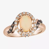 Le Vian® Grand Sample Sale™ Ring featuring /8 CT. Neopolitan Opal™ 1/ CT. Chocolate Diamonds® 1/8 CT. Nude Diamonds™ set in 14K Strawberry Gold