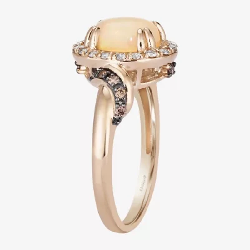 Le Vian® Grand Sample Sale™ Ring featuring /8 CT. Neopolitan Opal™ 1/ CT. Chocolate Diamonds® 1/8 CT. Nude Diamonds™ set in 14K Strawberry Gold