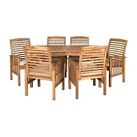 Walker Edison Willard Patio Collection 7-pc. Weather Resistant Dining Set