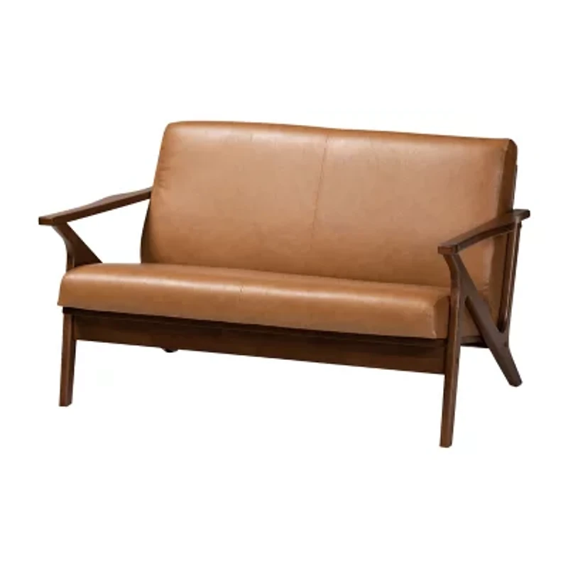 Bianca Living Room Collection Curved Slope-Arm Loveseat