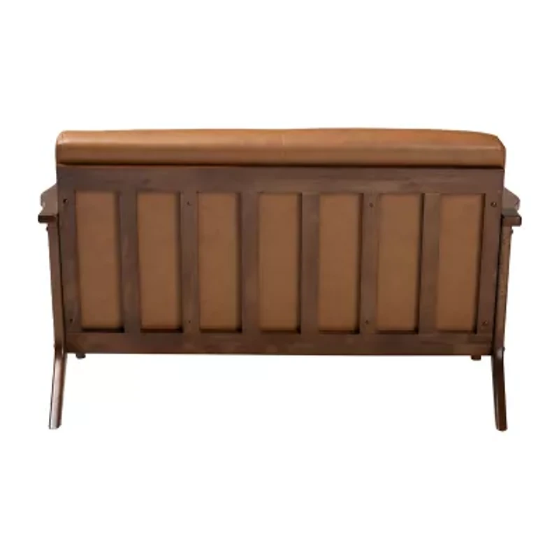 Bianca Living Room Collection Curved Slope-Arm Loveseat