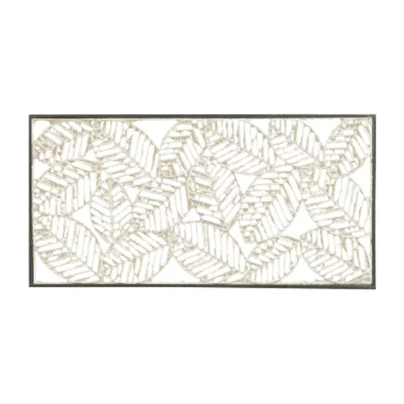 Madison Park Paper Cloaked Leaves Framed Metal Wall Art