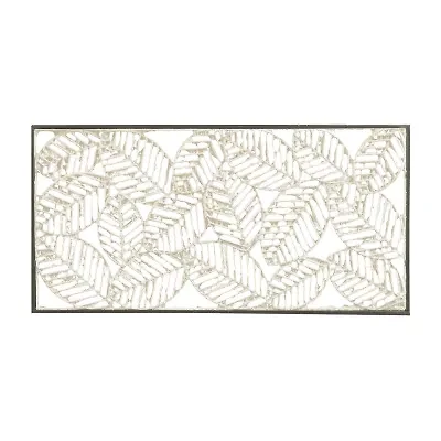 Madison Park Paper Cloaked Leaves Framed Metal Wall Art