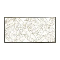 Madison Park Paper Cloaked Leaves Framed Metal Wall Art